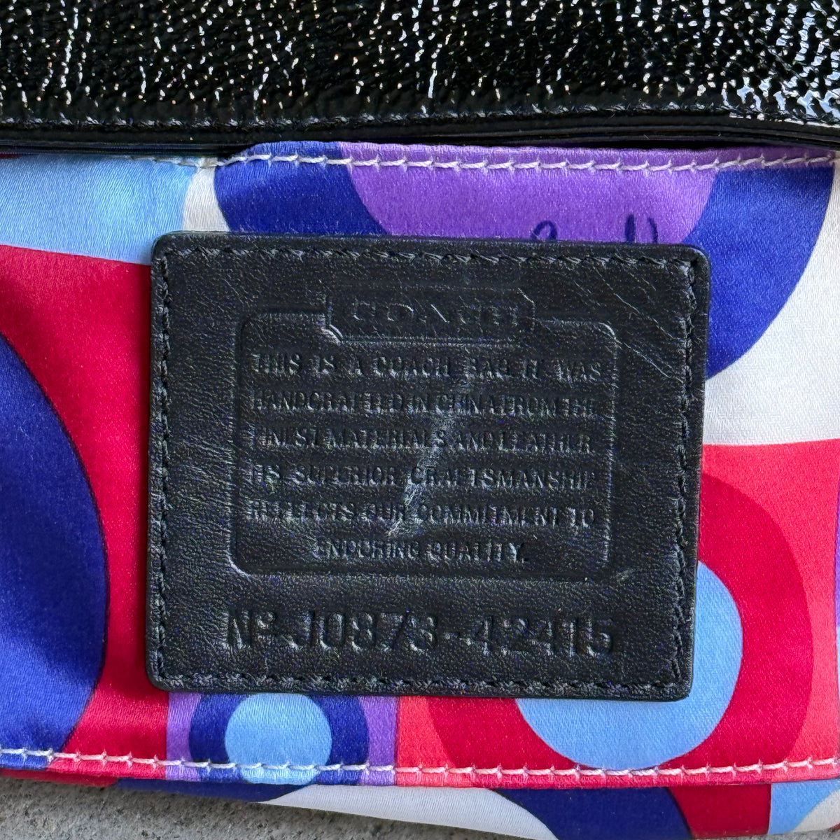 Vintage Coach Patent Leather Knotted Mini Shoulder Bag