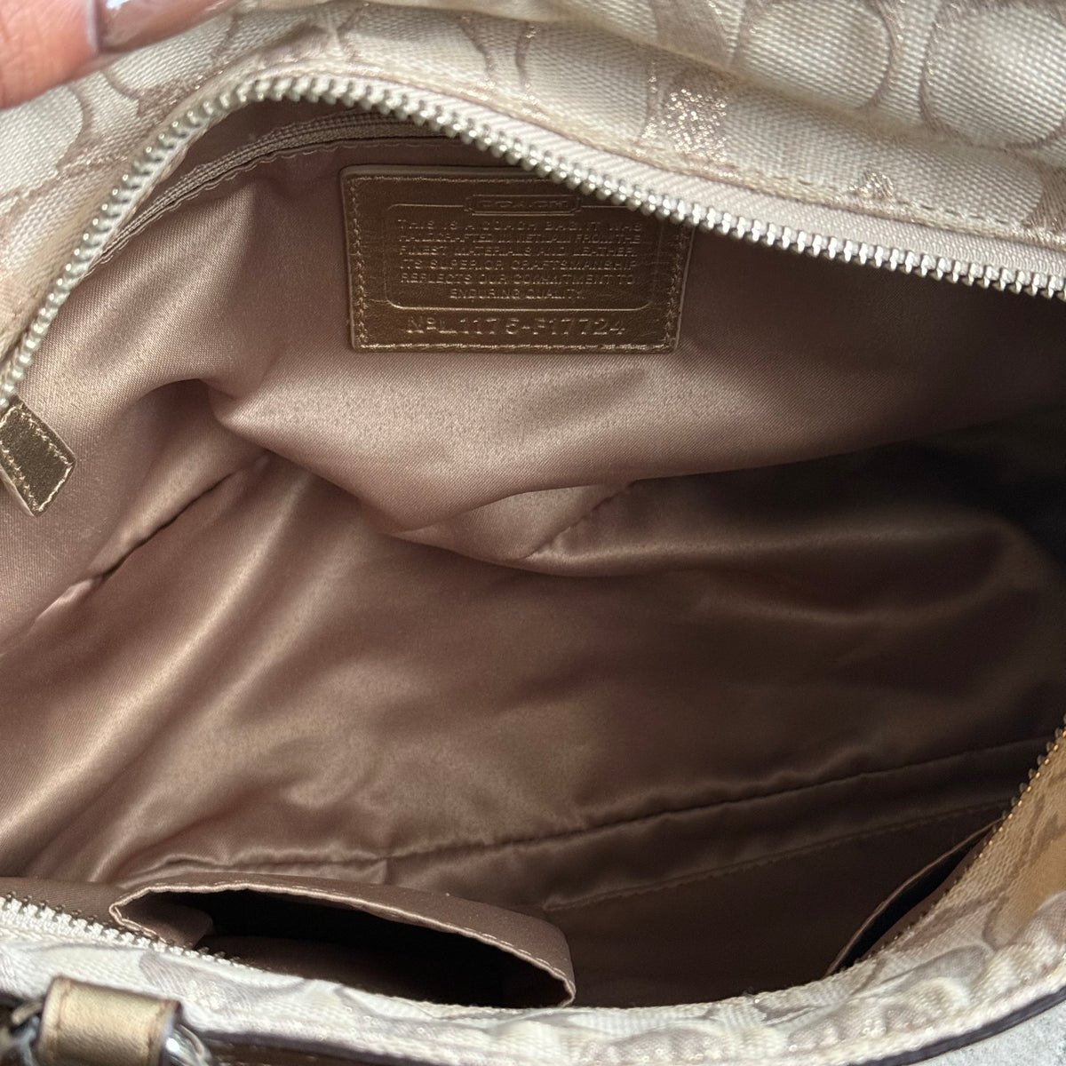 Coach Signature Gold Gallery East-West Tote