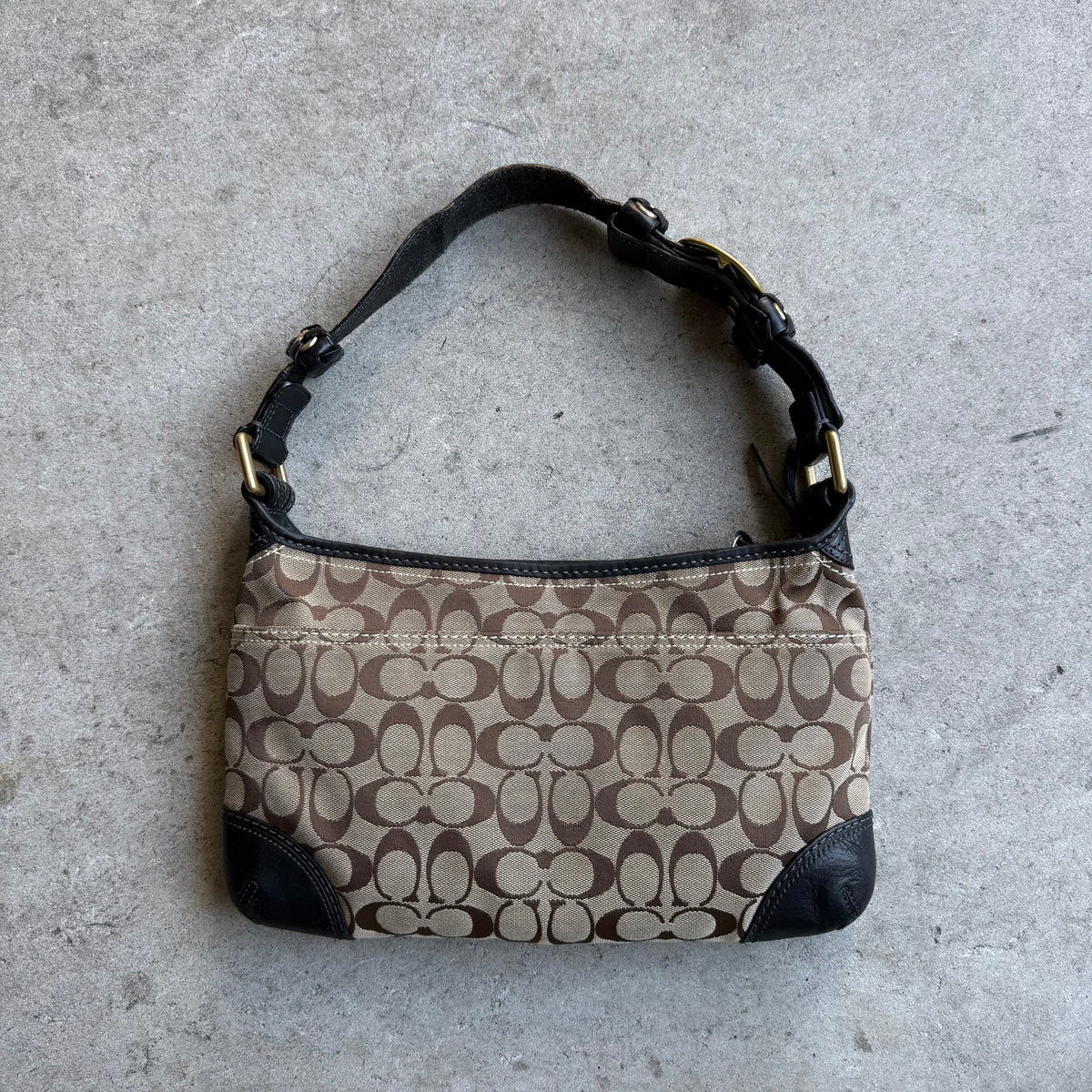 Vintage Coach Bleecker Signature C Jacquard Hobo Shoulder Bag