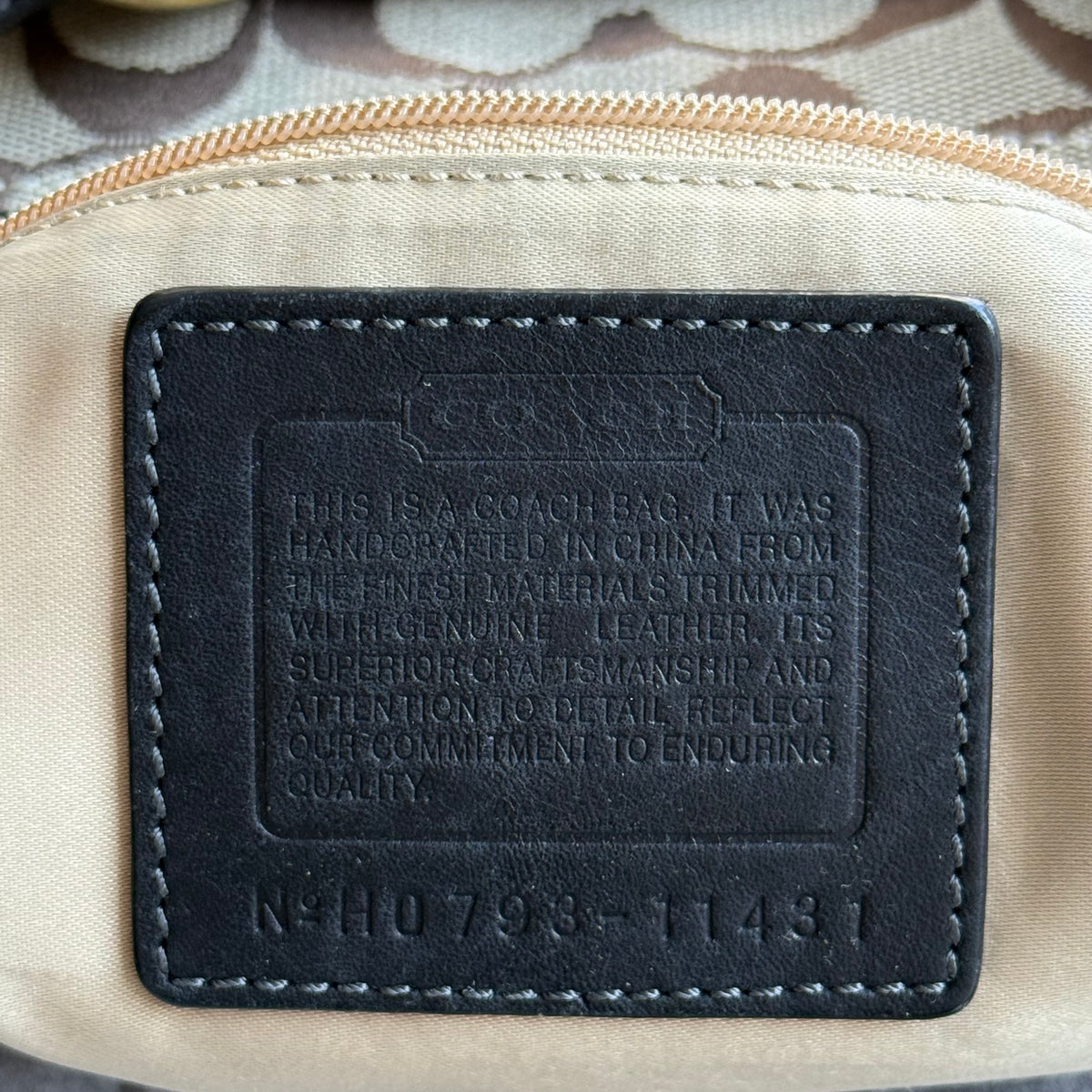 Vintage Coach Bleecker Signature C Jacquard Hobo Shoulder Bag