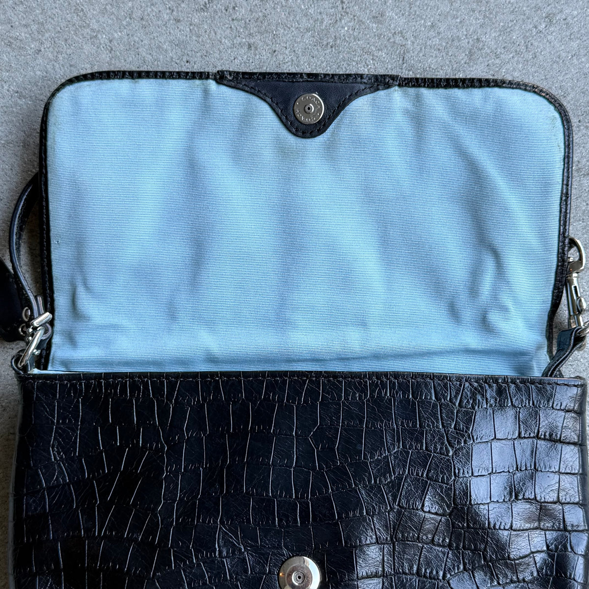 Coach Croc-Embossed Mini Handbag