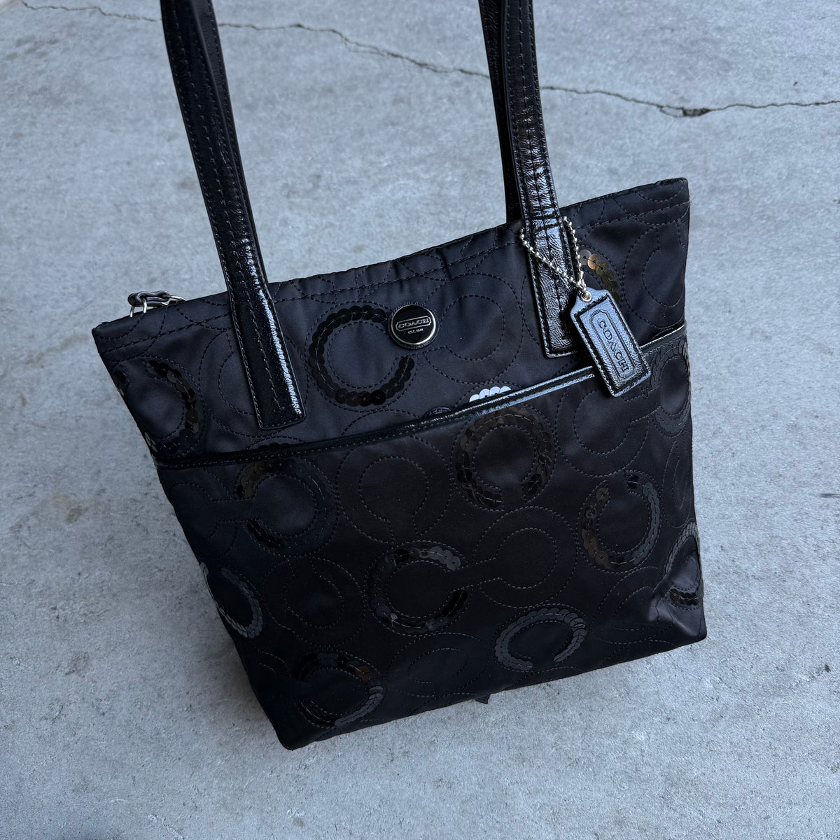 Coach Sequin Signature C Shoulder Tote
