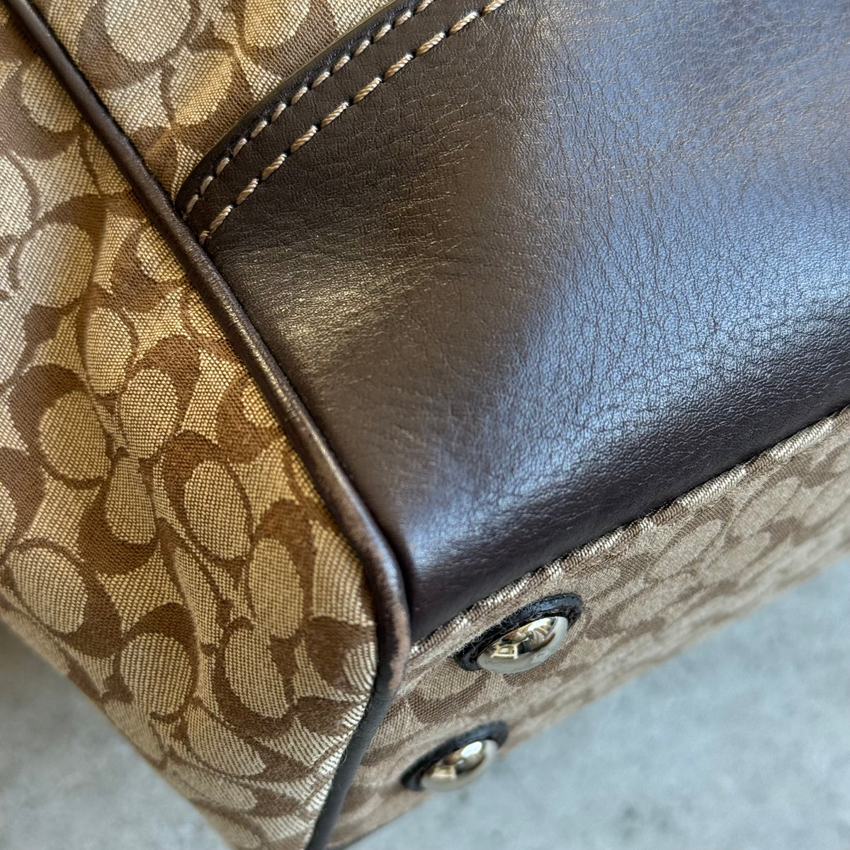 Coach Legacy Signature Stripe Candace Carryall