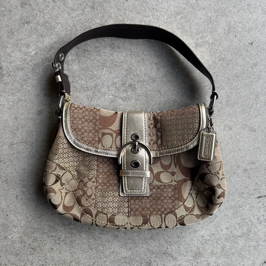 Vintage Coach Signature Patchwork Soho Shoulder Bag