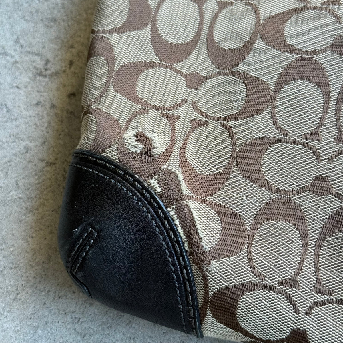 Vintage Coach Bleecker Signature C Jacquard Hobo Shoulder Bag