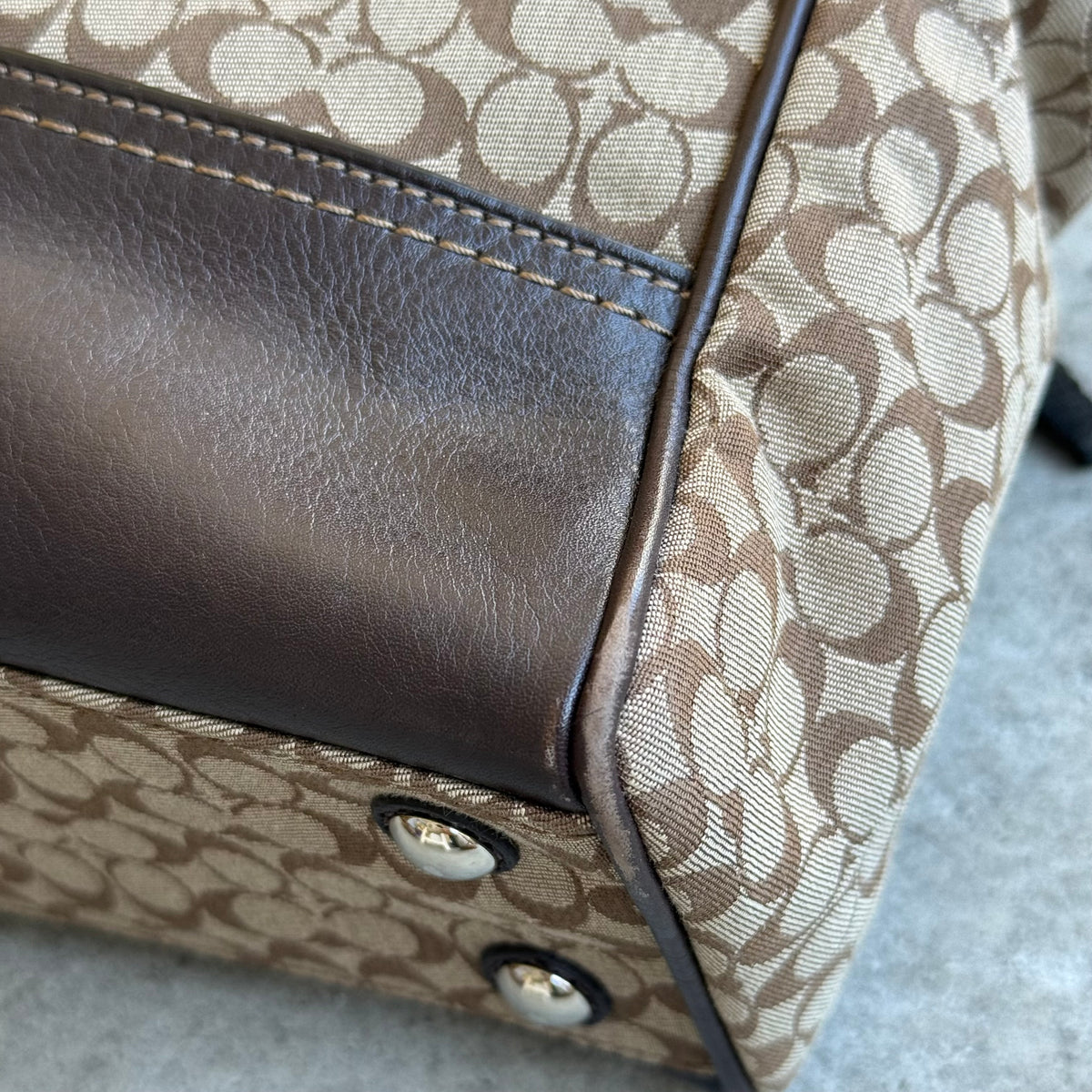 Coach Legacy Signature Stripe Candace Carryall