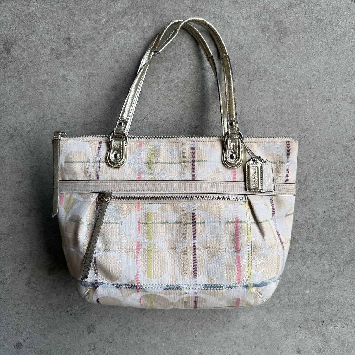 Coach Tattersall Sequin Tote