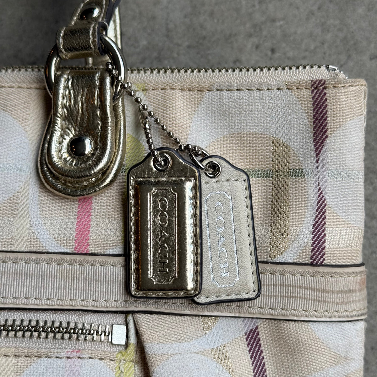 Coach Tattersall Sequin Tote