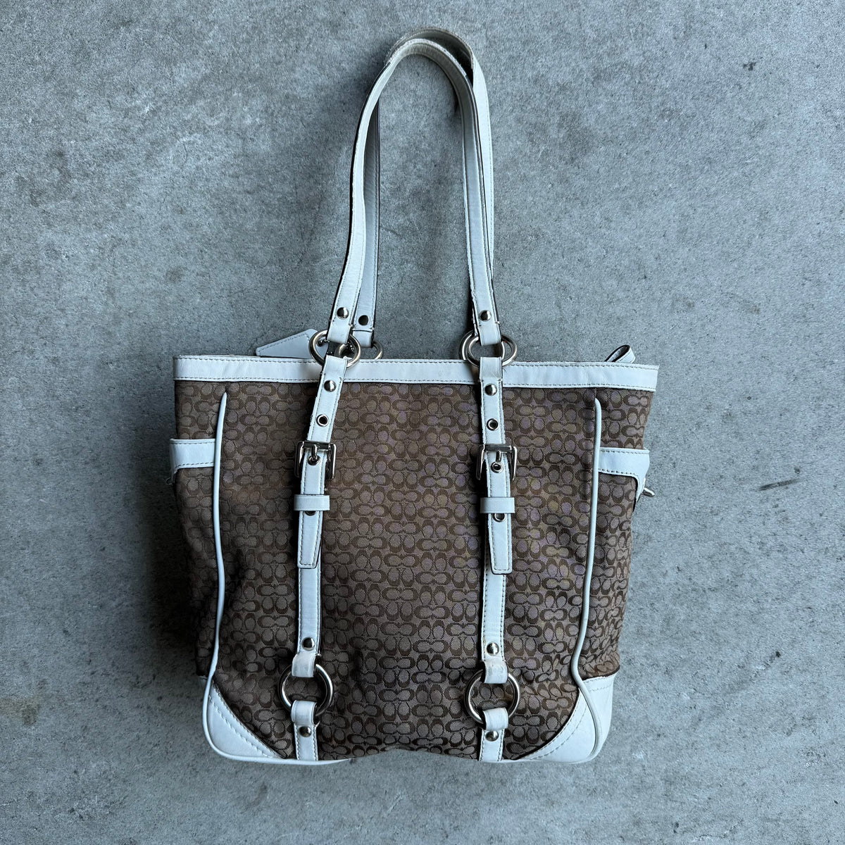 Vintage Coach Signature Jacquard Gallery Tote