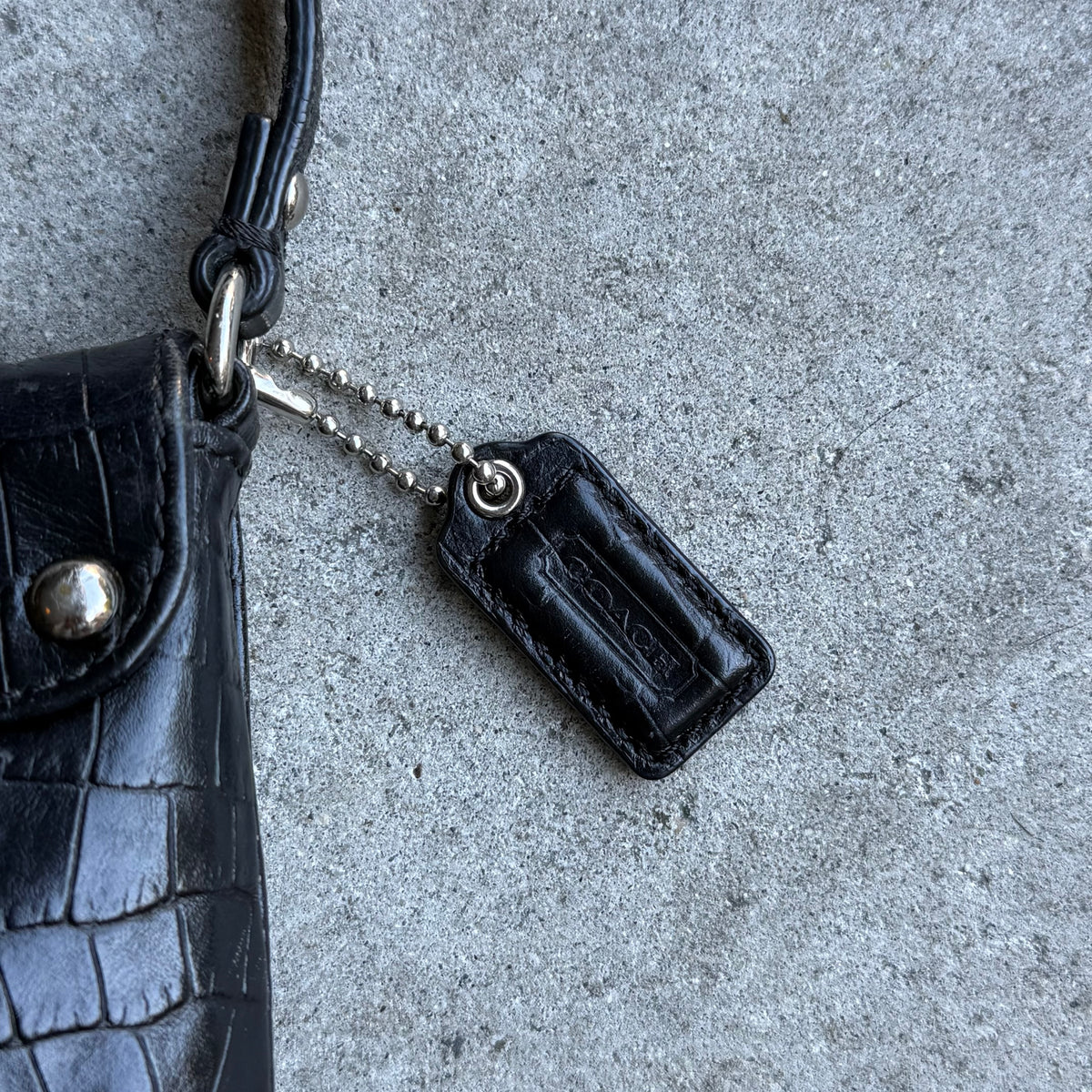 Coach Croc-Embossed Mini Handbag
