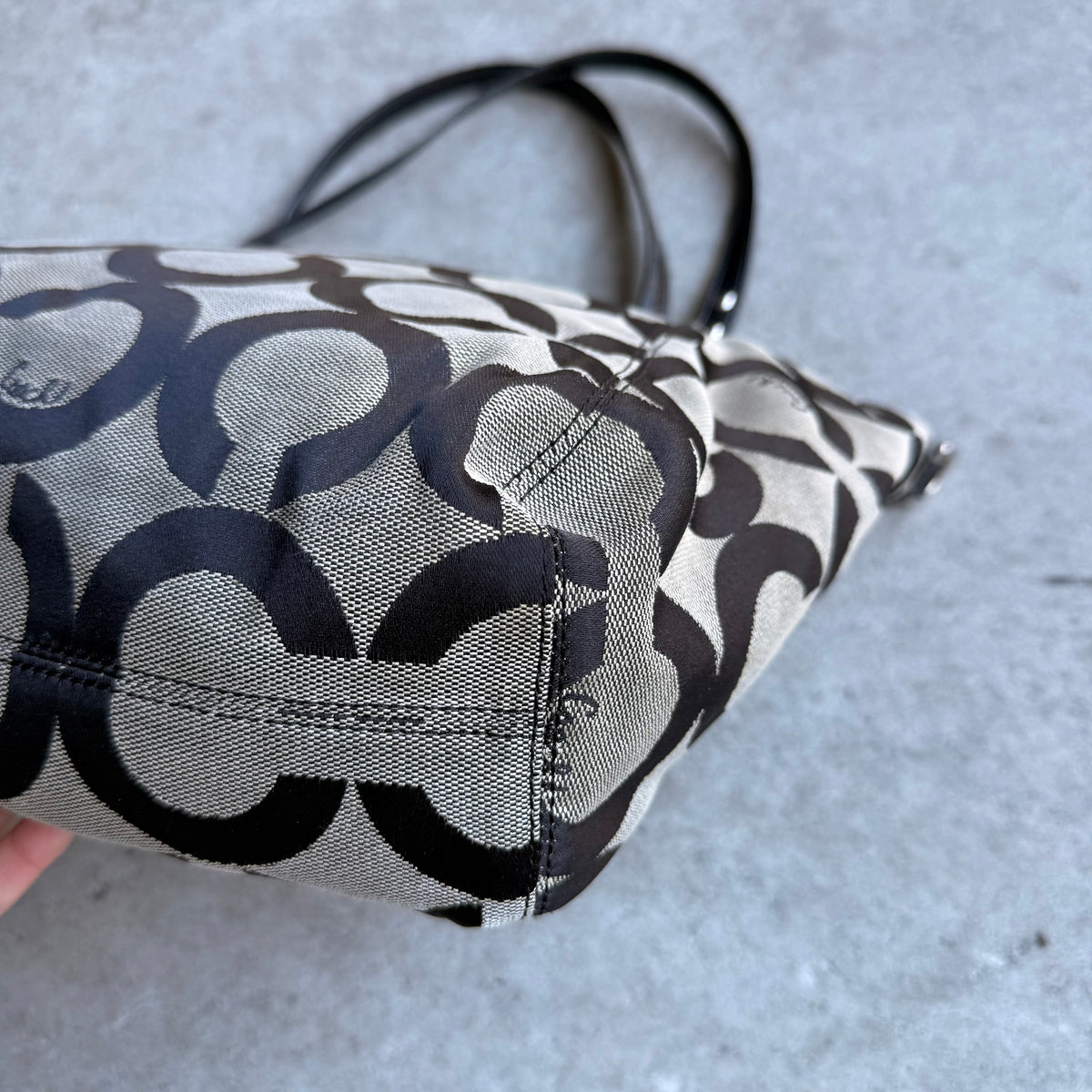 Coach Op Art Charm Tote