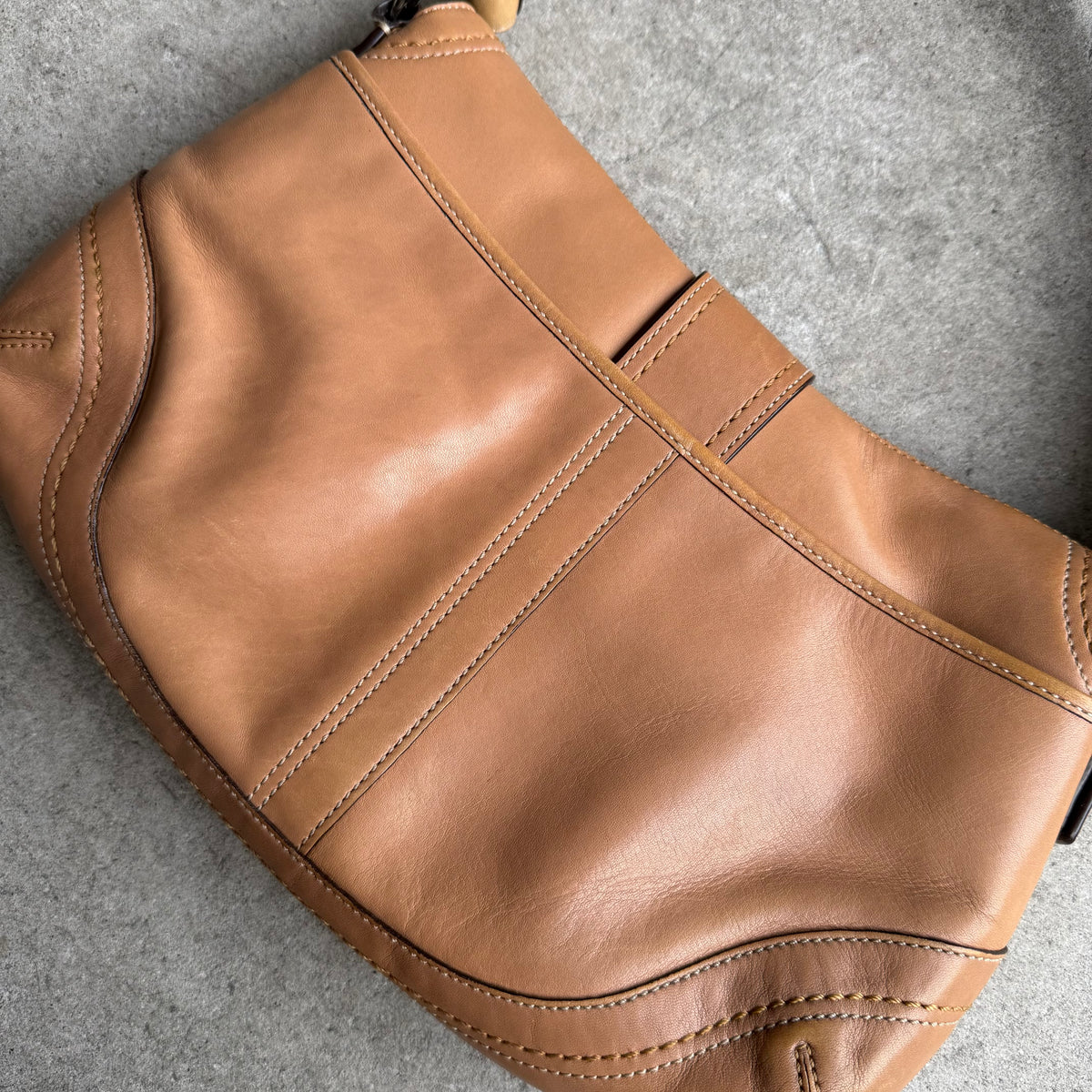 Vintage Coach Tan Leather Soho Shoulder Bag