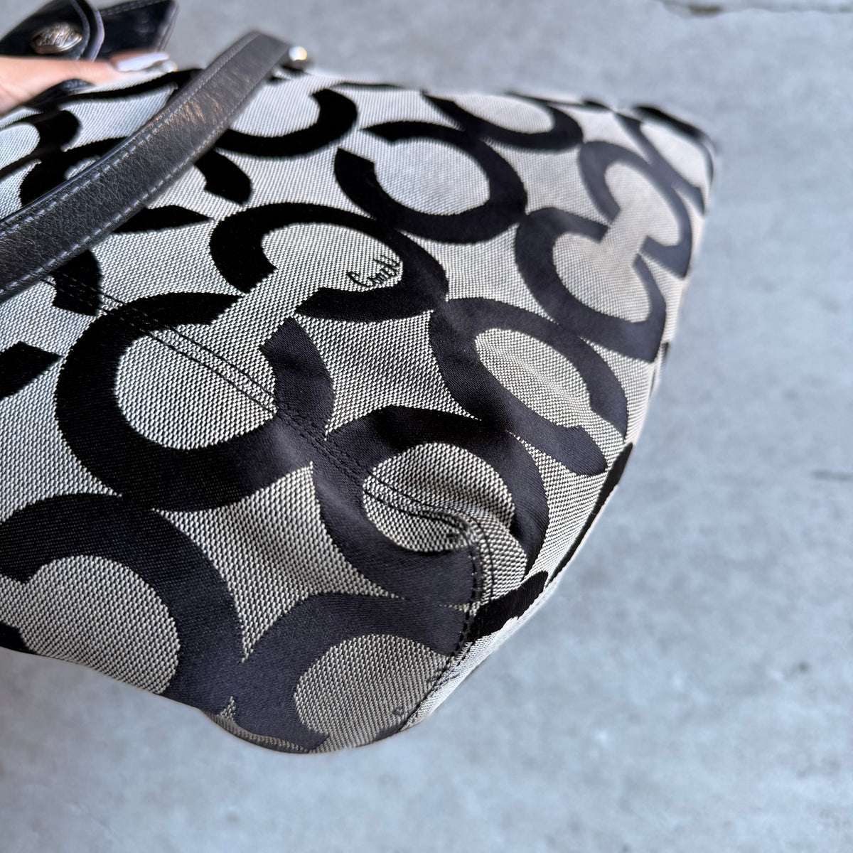 Coach Op Art Charm Tote