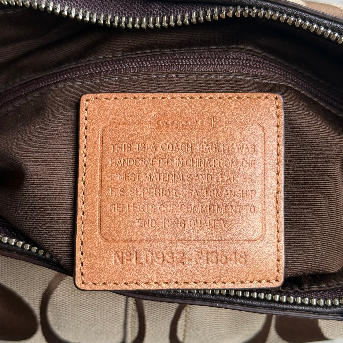 Coach Signature Stripe Tote Bag