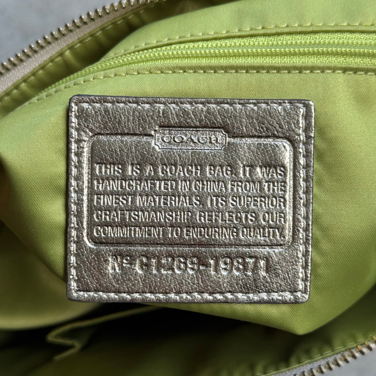 Coach Tattersall Sequin Tote