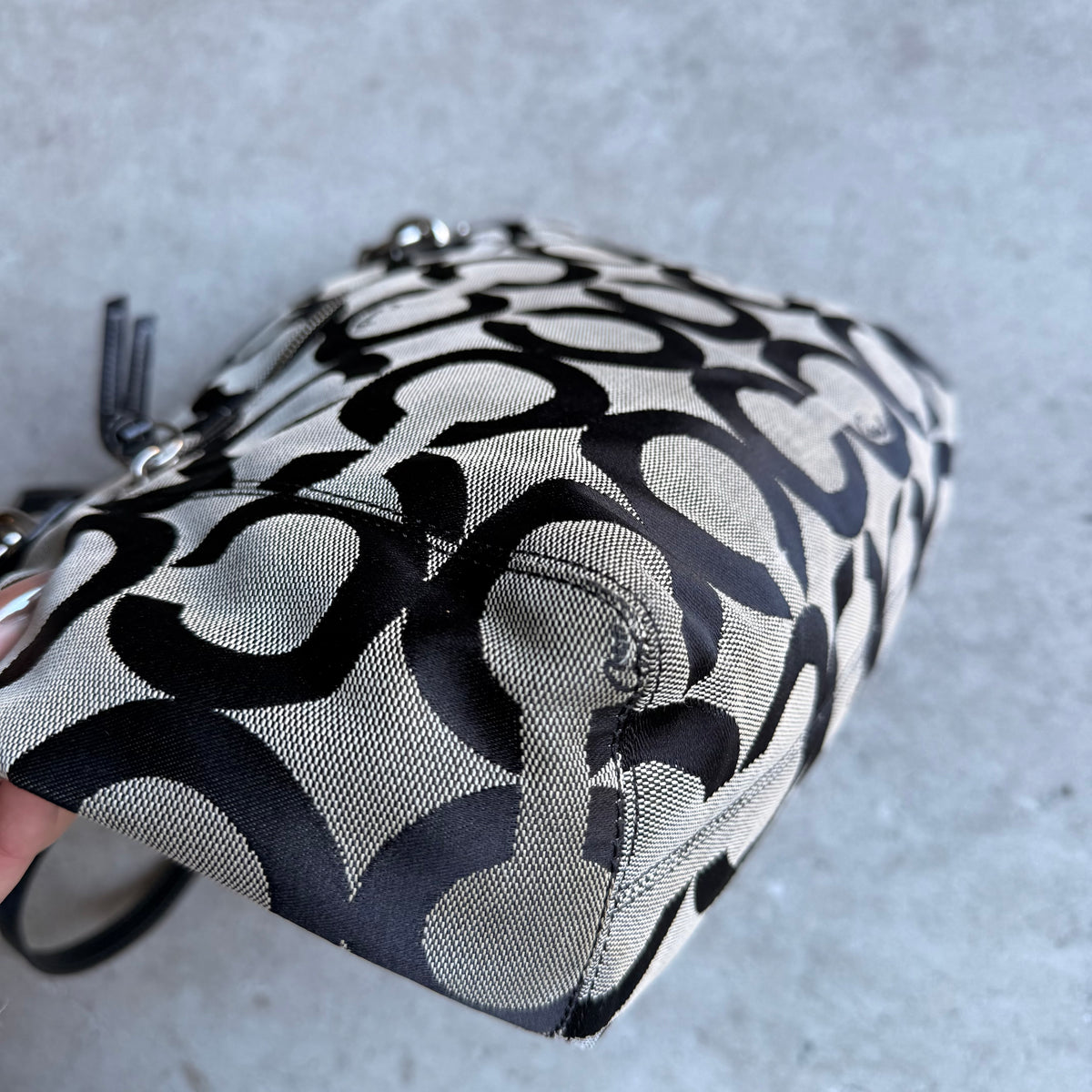 Coach Op Art Charm Tote