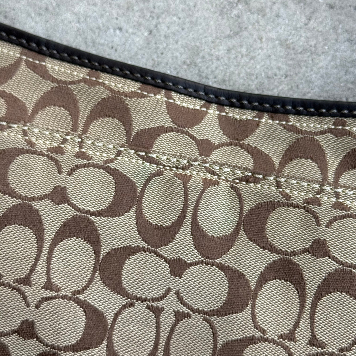 Vintage Coach Bleecker Signature C Jacquard Hobo Shoulder Bag