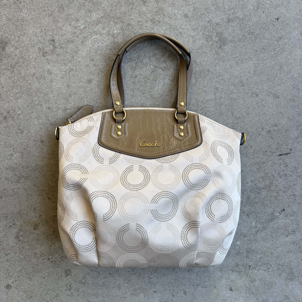 Coach Op Art Sateen Ashley North-South Satchel