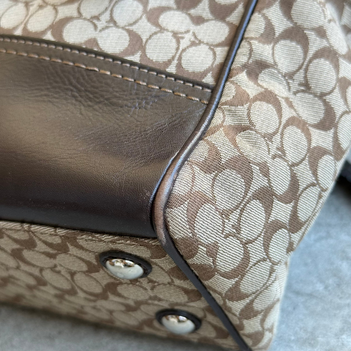 Coach Legacy Signature Stripe Candace Carryall