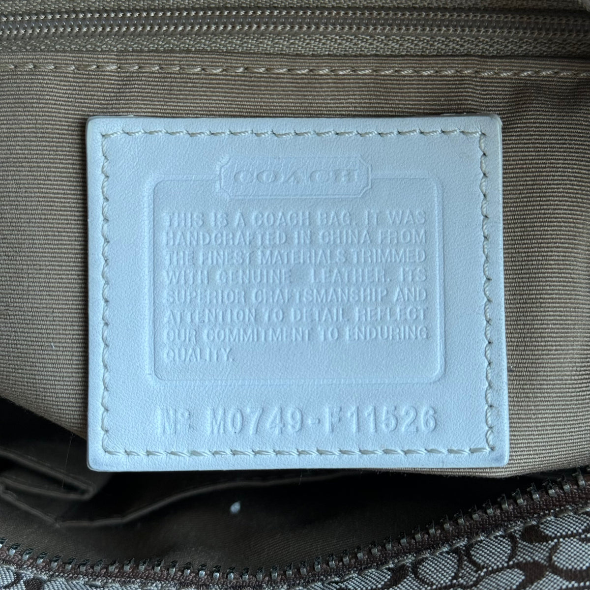 Vintage Coach Signature Jacquard Gallery Tote