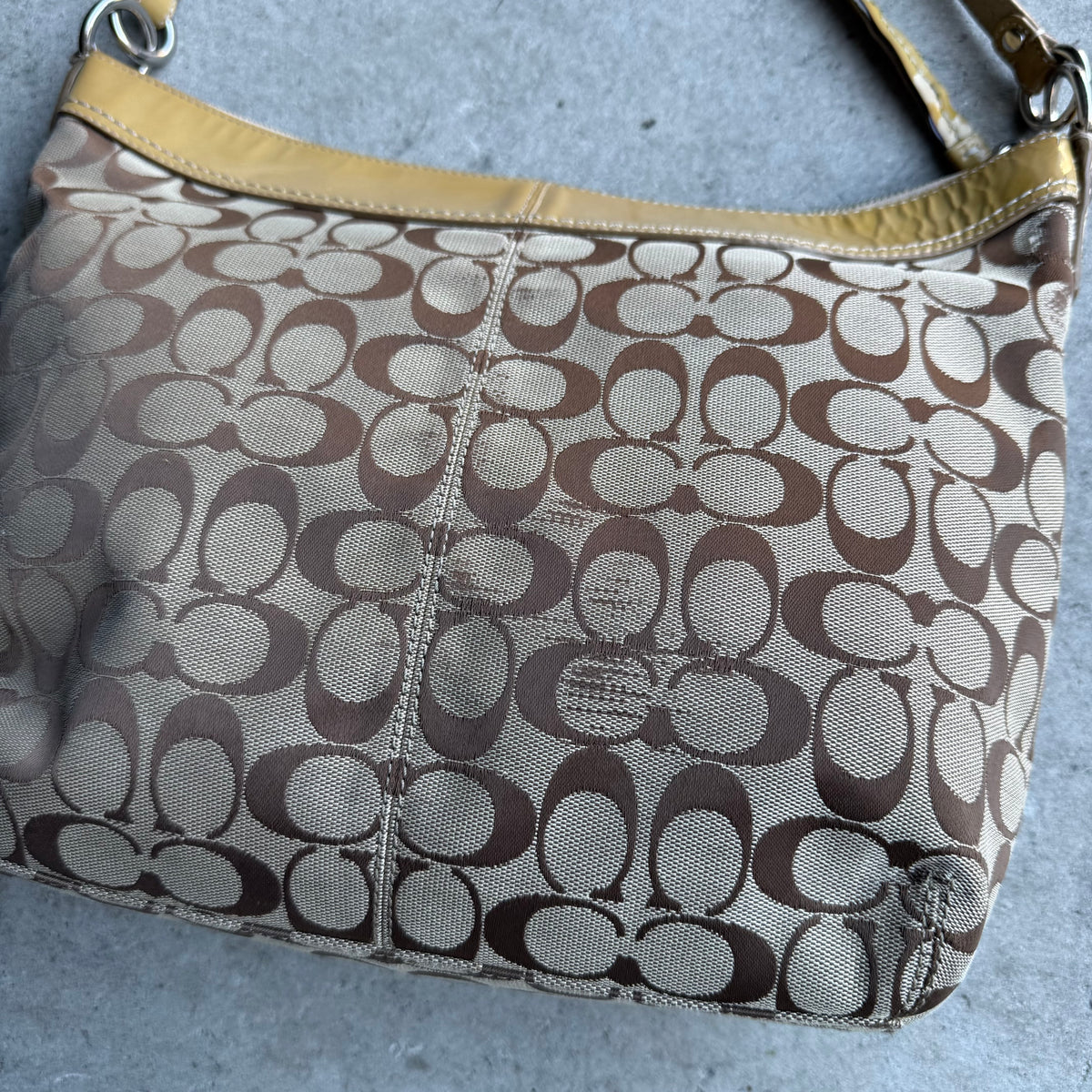 Coach Signature Jacquard Hobo Shoulder Bag