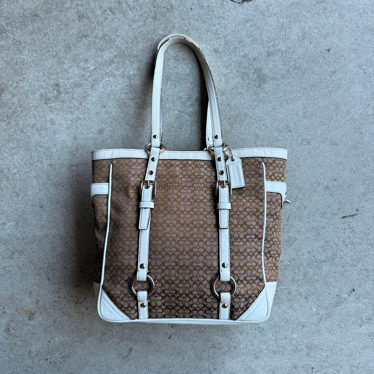 Vintage Coach Signature Jacquard Gallery Tote