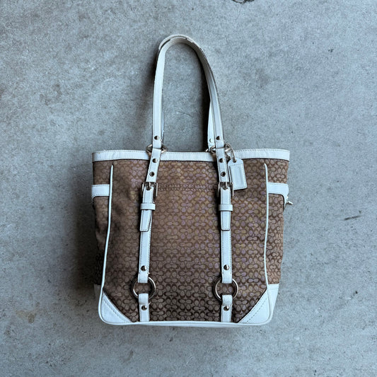 Vintage Coach Signature Jacquard Gallery Tote