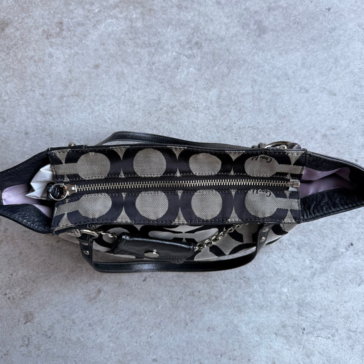 Coach Op Art Charm Tote
