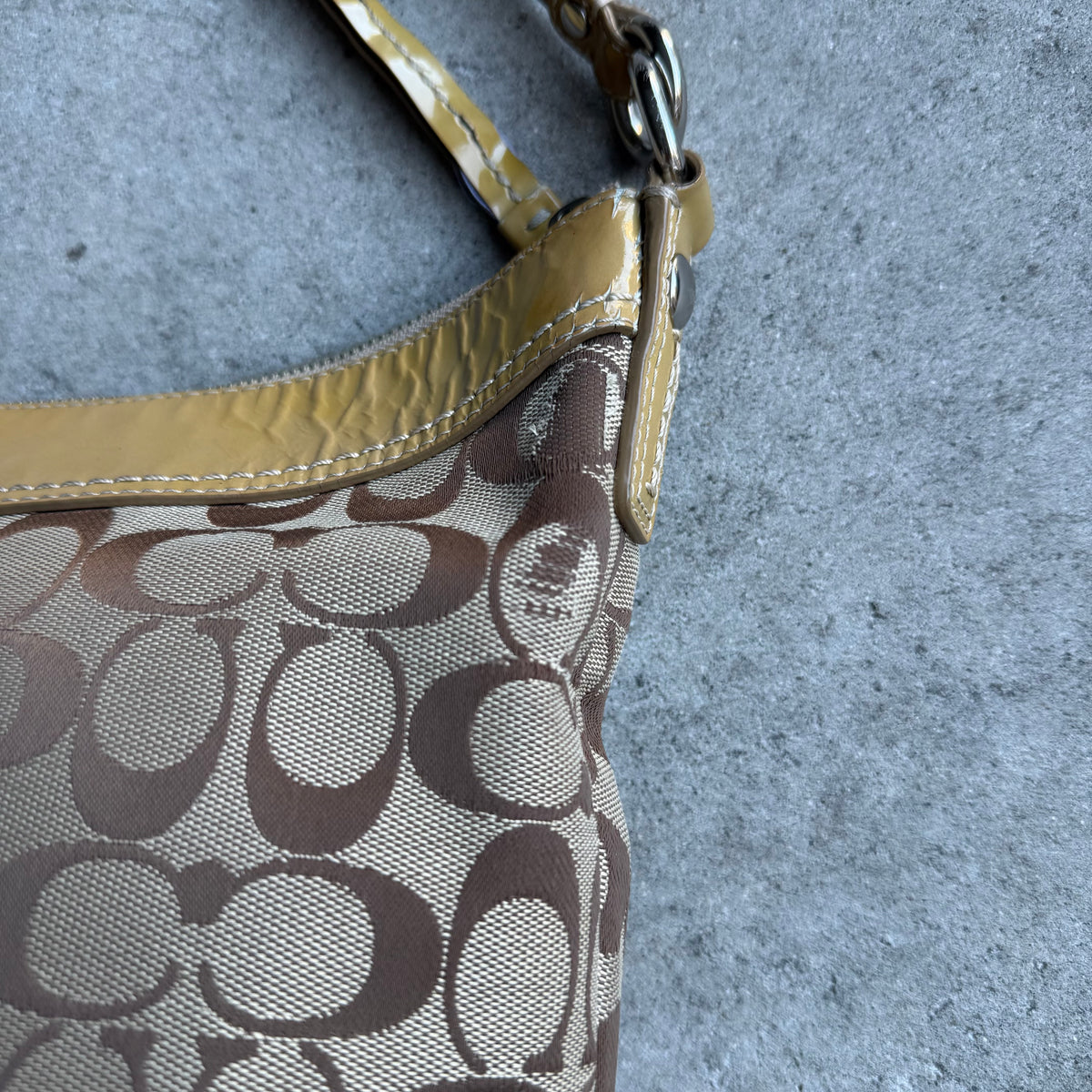 Coach Signature Jacquard Hobo Shoulder Bag