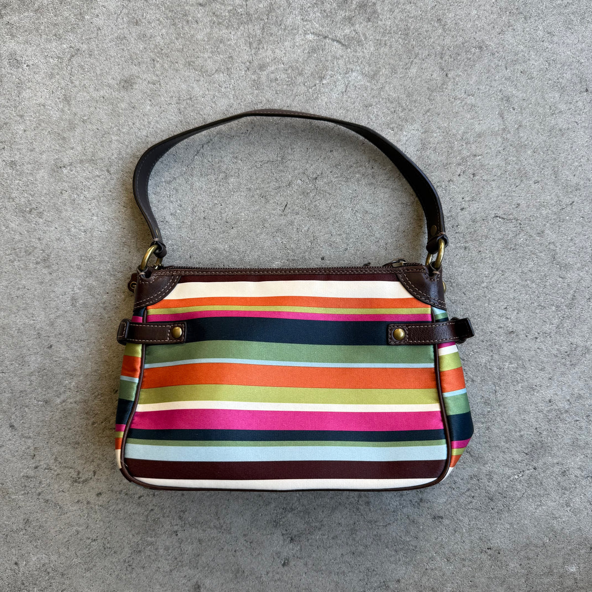 Vintage Coach Legacy Stripe Turnlock Mini Shoulder Bag