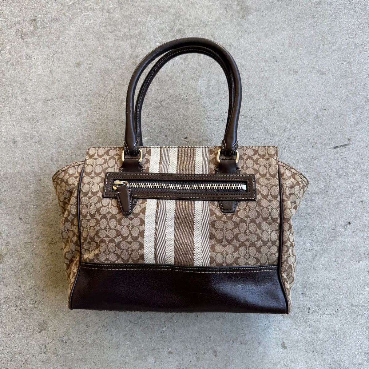 Coach Legacy Signature Stripe Candace Carryall