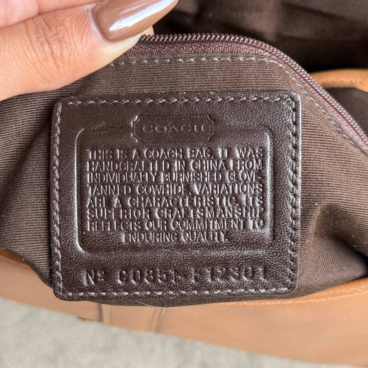 Vintage Coach Tan Leather Soho Shoulder Bag