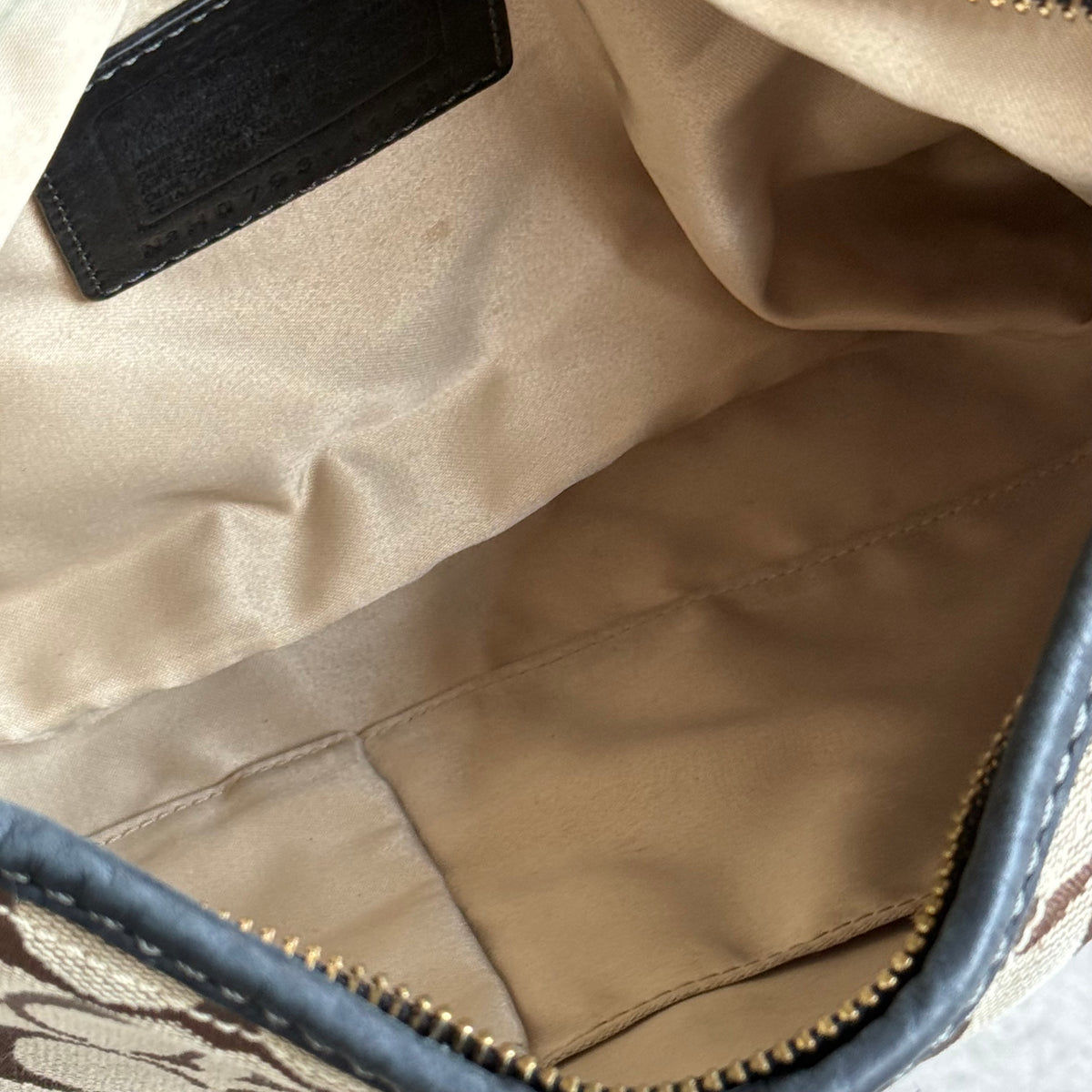 Vintage Coach Bleecker Signature C Jacquard Hobo Shoulder Bag