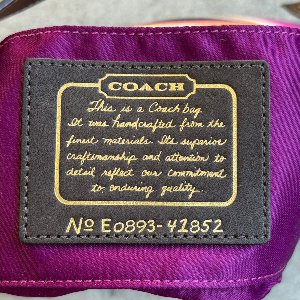 Vintage Coach Legacy Stripe Turnlock Mini Shoulder Bag