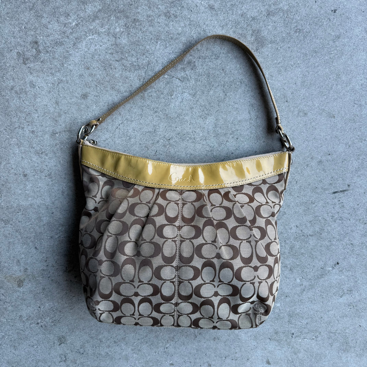 Coach Signature Jacquard Hobo Shoulder Bag