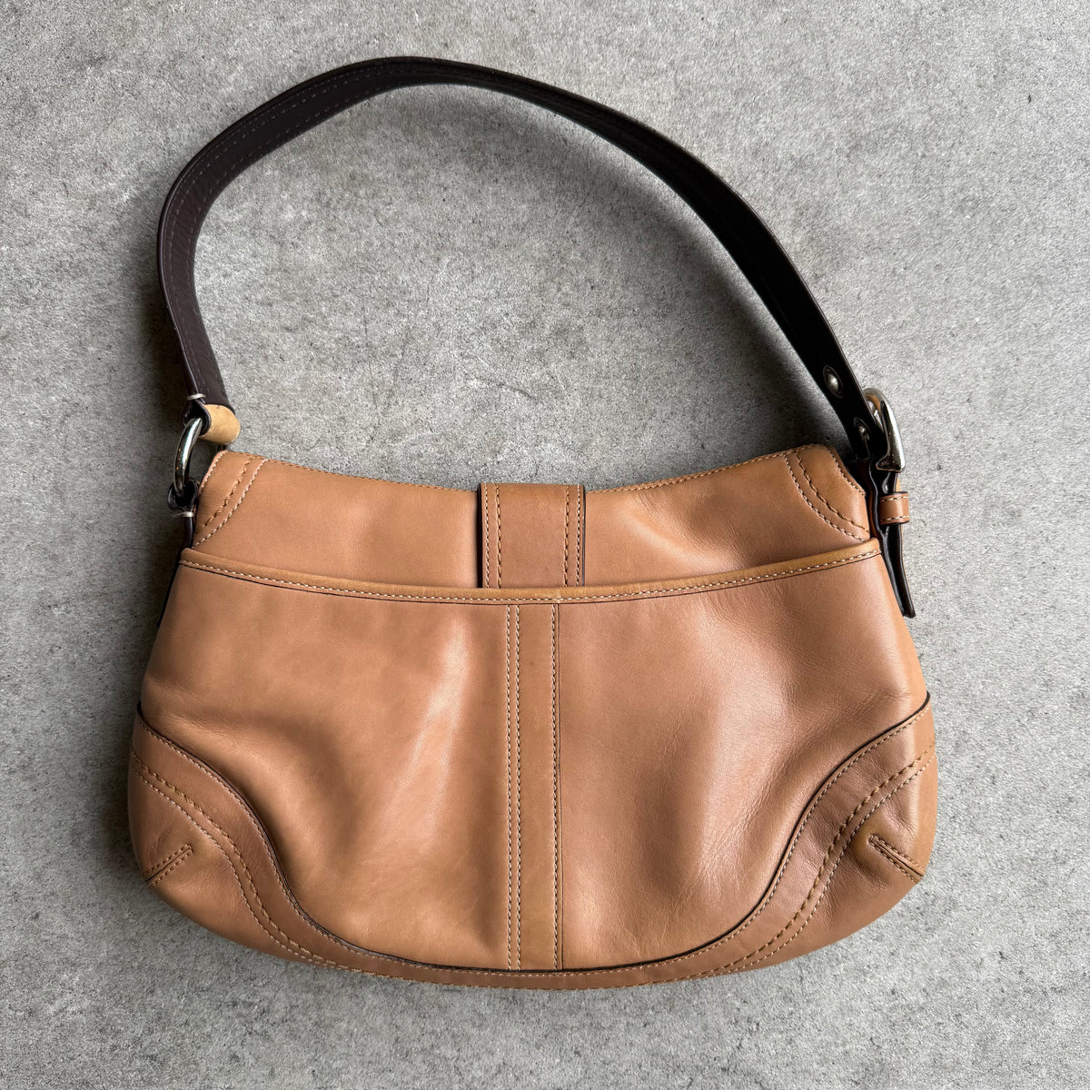 Vintage Coach Tan Leather Soho Shoulder Bag