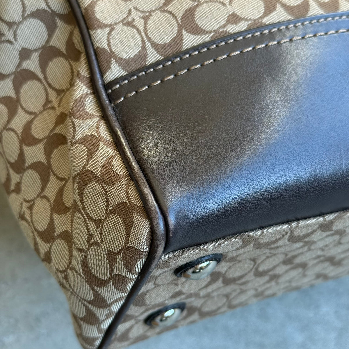 Coach Legacy Signature Stripe Candace Carryall
